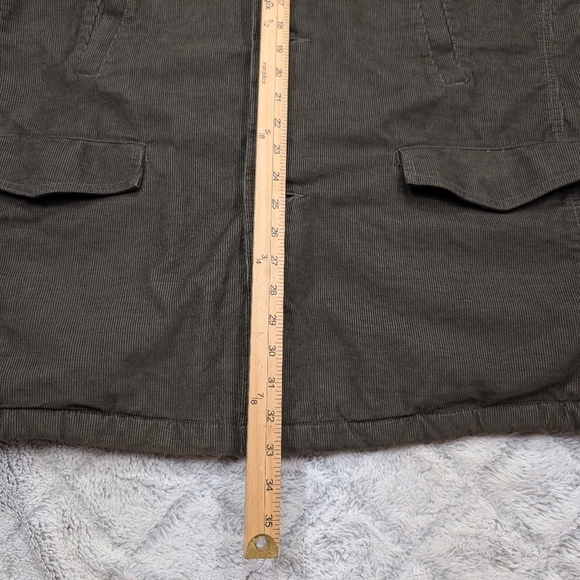 Vince Jacket Mens XXL Green Corduroy Barn Chore Sherpa Fleece Lined Button Up - Picture 8 of 9